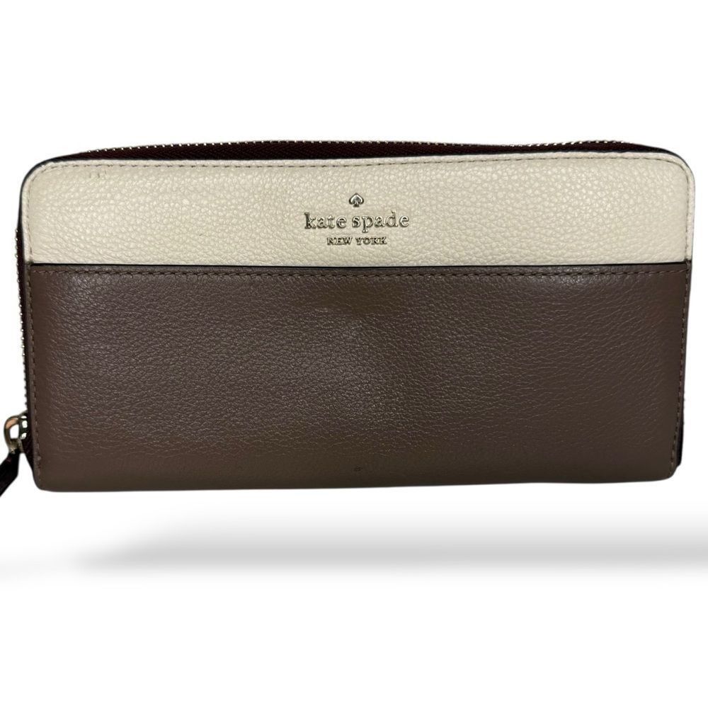 ▪️KATE SPADE Large Staci Color Block Zip Around Wallet